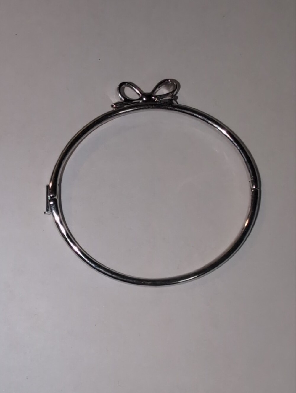 Kate Spade Silver Bow Accent Bangle Bracelet